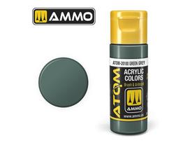 AMMO MIG ATOM akriliniai dažai žalia pilka (Green Grey) 20 ml ATOM-20100