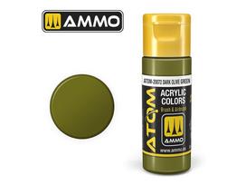 AMMO MIG ATOM akriliniai dažai Tamsiai alyvuogių žalia, 20 ml (20072)