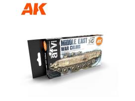 AK Interactive 3rd Gen akriliniai dažai Artimųjų Rytų karo, 6 spalvos AK11648