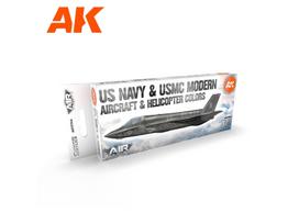 AK Interactive 3-ios kartos akrilinių dažų rinkinys US Navy/USMC aviacijai