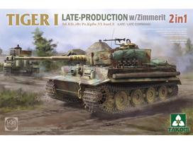 Takom Tiger I Sd.Kfz.181 vėlyvas su zimmeritu, 1/35 plastikinis modelis