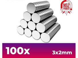 Green Stuff World neodimio magnetai N52 3x2 / 5x2 mm, 100 vnt.