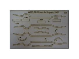 WMC Chevrolet Impala 1967 faneros rėmas, lazeriu pjautas, 1:25 mastelis