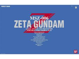 Bandai Perfect Grade Zeta Gundam MSZ-006 1/60 Gunpla modelis