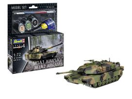 Revell M1A1 AIM(SA)/M1A2 Abrams 1/72 tanko dovanų rinkinys su dažais, klijais