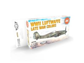 AK Interactive 3rd Gen akrilinių dažų rinkinys Luftwaffe vėlyvojo karo, AK11718