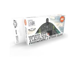 AK Interactive 3 gen. akrilinių dažų rinkinys II pk. JAV lėktuvų interjerui