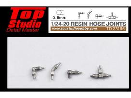 Top Studio žarnų jungtys 0,8 mm 1/20 ir 1/24 modeliams TD23196