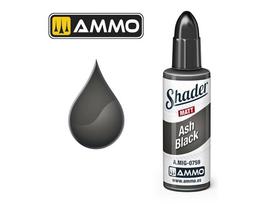 AMMO MIG Shader matiniai dažai Ash Black, 10 ml (A.MIG-0759)