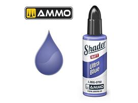 AMMO MIG Matt Shader Ultra Blue matiniai dažai aerografui, 10 ml (0750)