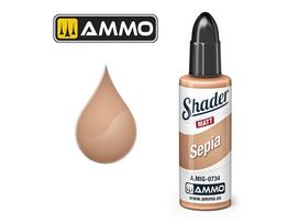 AMMO MIG MATT SHADER dažai Sepia 10 ml aerografui (0734)
