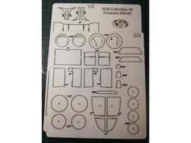 WMC Porsche 936-80 sportinis automobilis, lazeriu pjautas iš faneros rėmas 1/25