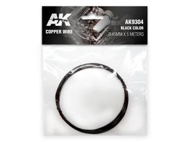AK Interactive varinė viela Ø 0,45 mm, 5 m, juoda (AK9304)
