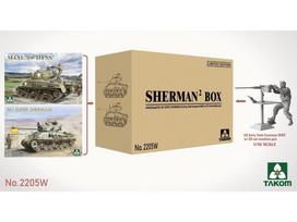 Takom Sherman M4A1(76W) HVSS + M1 Super Sherman 1/35 rinkinys, 1/16 įgula