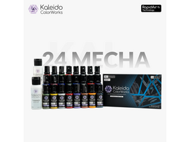 Kaleido ColorWorks Mecha Colors akrilinių dažų rinkinys 24 vnt purkštuvui