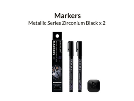 Gaahleri Metallic Series metaliniai žymekliai MS06, cirkonio juoda, 2 vnt