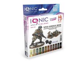 IONIC akrilinių dažų rinkinys: WWII Vokiečių Heer, Splittermuster, 12 spalvų