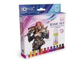 IONIC Smart Colors akrilinių dažų rinkinys Basic 12 spalvų (0500) miniatiūroms