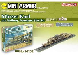 Dragon Mörser Karl su geležinkelio transporteriu 1/144 plastikinis modelis