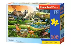 Dėlionė 100 dalių dinozaurų pasaulis
