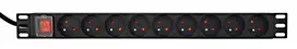 EnerGenie EG-PDU-9F2F maitinimo paskirstymo blokas (PDU), 10 vnt. C13 lizdų, 1U, 16A, C20 kištukas, 2 m kabelis, juodas