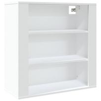 Sieninė spintelė，Spintelė daiktams, balta, 80x33x80cm, apdirbta mediena CFE69719