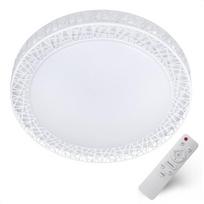 LED lubinis šviestuvas plafonas 48cm baltas 100W, apvalus, su pulteliu, reguliuojama spalva ir ryškumas