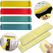 Pakaitine dalis langų valytuvui Karcher WV1 WV2 WV5 – Komplektas, Mikropluoštas + Gumos juostos 28 cm