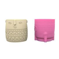 Succulent Flower Pots Mold Abstract Face Pen Holder Silicone Mould Concrete Plaster Planter Vase Mold Epoxy Resin Molds 1