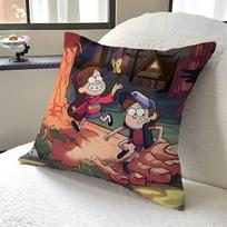 Gravity Falls Siuvinėtas Laimingas Drakonas Pagalvės užvalkalas Sofos pagalvės užvalkalas Namų kambario dekoracija Vaikų dovana 12x12Inch