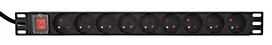EnerGenie EG-PDU-9F2F Power distribution unit (PDU), 10 pcs C13 sockets, 1U, 16A, C20 plug 2 m cable, black