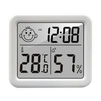 Digital Thermo-Hygrometer Indoor Room Thermometer Hygrometer LCD Screen Desktop Thermometer with Temperature & Humidity 1 balta