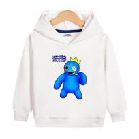 Boys Girls Rainbow Friends Fun Print Fashion Hooded Sweatshirt Kids Fall Winter Outdoor Casual Warm Long Sleeve Top 110