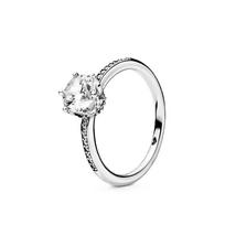 Pandora žiedas „Sparkling Crown Solitaire“ su skaidriu kubiniu cirkoniu P-198289CZ-54 moterims
