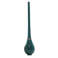 Self-opening and Closing Toilet Brush Hygienic Soft Bristles Long Reach Handle for Beginner Starter Bathroom Dormitory žalia