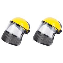 Full Face Mesh Mask Safety Helmets For Logging And Brush Cutting Forestry Safety Brush Cutting Yard Work Protective 2pcs oranžinė