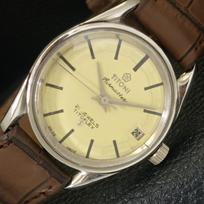 RANKINIS VINTAGE TITONI AIRMASTER TITOFLEX ŠVEICARIŠKAS VYRIŠKAS KREMINIS LAIKRODIS a703244-1