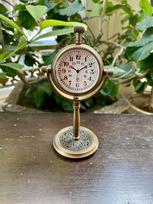 Brass Desk Clock on Stand | Retro Style Table Clock | Classic Home & Office Décor | Collectible Timepiece Gift