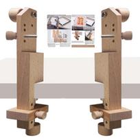 Adjustable Wood Embroidery Stand for Desk, Handfree Needlework Stand Desktop Stitching Stand with Embroidery Frame