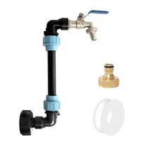 1000 l vandens bako priedai IBC žąsies kaklelio išleidimo čiaupo IBC talpyklos adapteris vandens bakui IBC 3/4 colio čiaupo adapteris 1