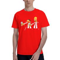 Individualūs vyriški marškinėliai S dydžio su Simpsonų Homero alaus motyvais, trumpos rankovės, medvilniniai marškinėliai, klasikiniai marškinėliai, laisvalaikio marškinėliai, laisvo kirpimo drabužiai S