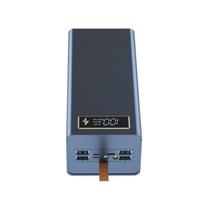 24x18650 Baterijų Laikymo Dėžutė PD Greito Įkrovimo Power Bank Dėklas Palaiko Belaidžio Įkrovimo/Greito Įkrovimo Funkcijas juoda