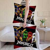 G-Žaidimas N-Ninjago Pagalvės užvalkalas Antialerginis Pagalvės užvalkalas Nematomas užtrauktukas Šilkinis Sofos pagalvės užvalkalas 12x12Inch