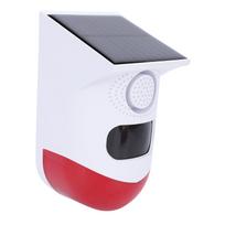 Saulės stroboskopinis aliarmas su judesio jutikliu, WiFi, 120 dB garsu, IP67 atsparumu vandeniui, lauko saugos sirena, nuotolinio valdymo pultas