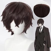 Anime Bungo benamiai šunys Dazai Osamu Cosplay perukas karščiui atsparūs sintetiniai perukai
