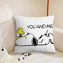 2025 MINISO Animacinis Snoopy Pagalvės užvalkalas Sofai Svetainei Dvipusis Spausdintas Kvadratinis Pagalvės Miegamojo Dekoras Pagalvės užvalkalas Dovana 18x18Inch