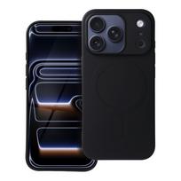 SILICONE MAG COVER (large opening) case compatible with MagSafe for IPHONE 17 Pro, black