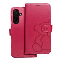 MEZZO Bookcase for SAMSUNG A26 5G, teddy bear magenta