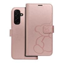 MEZZO Bookcase for SAMSUNG A26 5G, teddy bear, rose gold