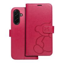 MEZZO bookcase for SAMSUNG A36 5G, teddy bear magenta